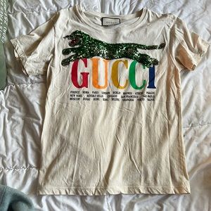 Gucci sequined cougar city shirt